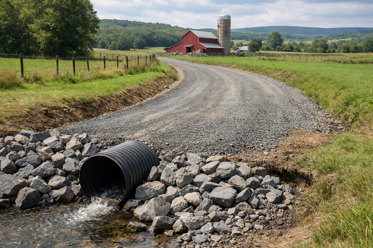 How to Build a Farm Access Road That Lasts: Grading, Gravel, and Drainage Done Right