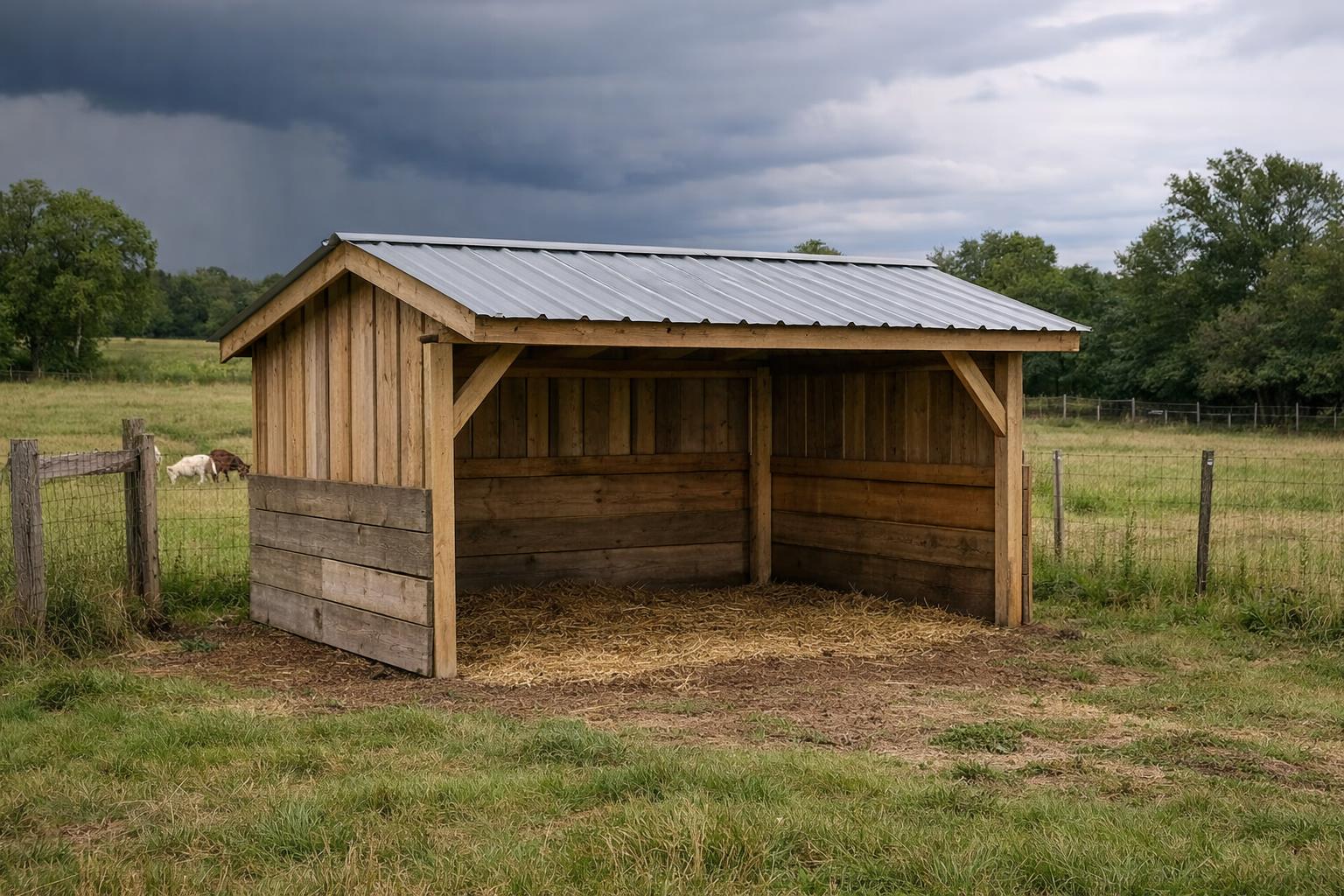 Building a Simple Field Shelter for Goats or Sheep on Small Acreage